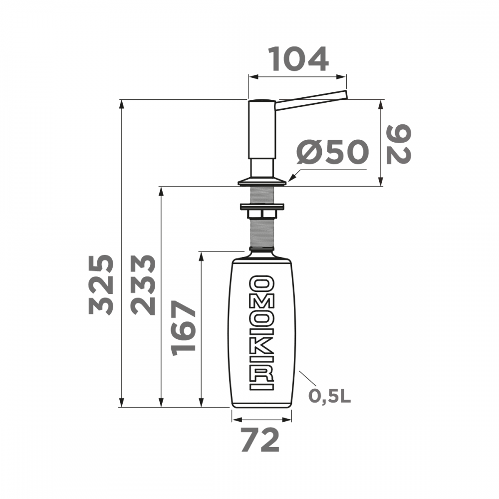 Дозатор OMOIKIRI 4995026 OM-02-GB 