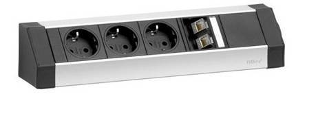 Горизонтальный блок розеток SCHULTE EVOline V-DockMod DATA SMALL 936.00.023 