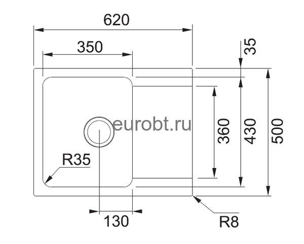 Мойка FRANKE 114.0443.355 OID 611-62 