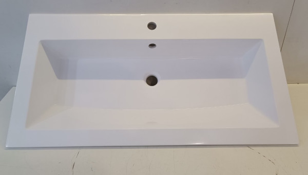 Раковина ЦВЕТ И СТИЛЬ Мария 95 литьевой мрамор/белый 