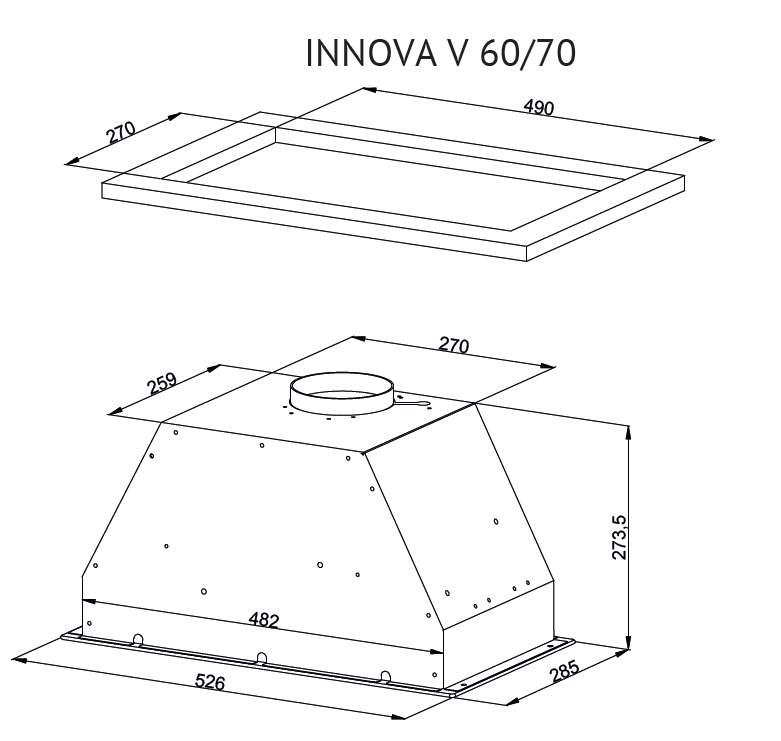 Вытяжка встраиваемая KUPPERSBERG INNOVA V 60 Black 