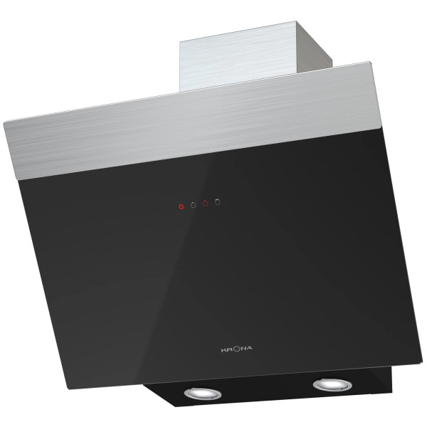 Вытяжка наклонного дизайна KRONA KRISTEN 600 black/inox S 