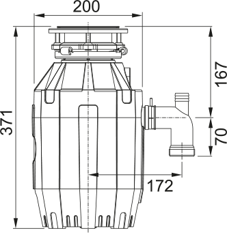 Измельчитель FRANKE 134.0535.241 TE-75 
