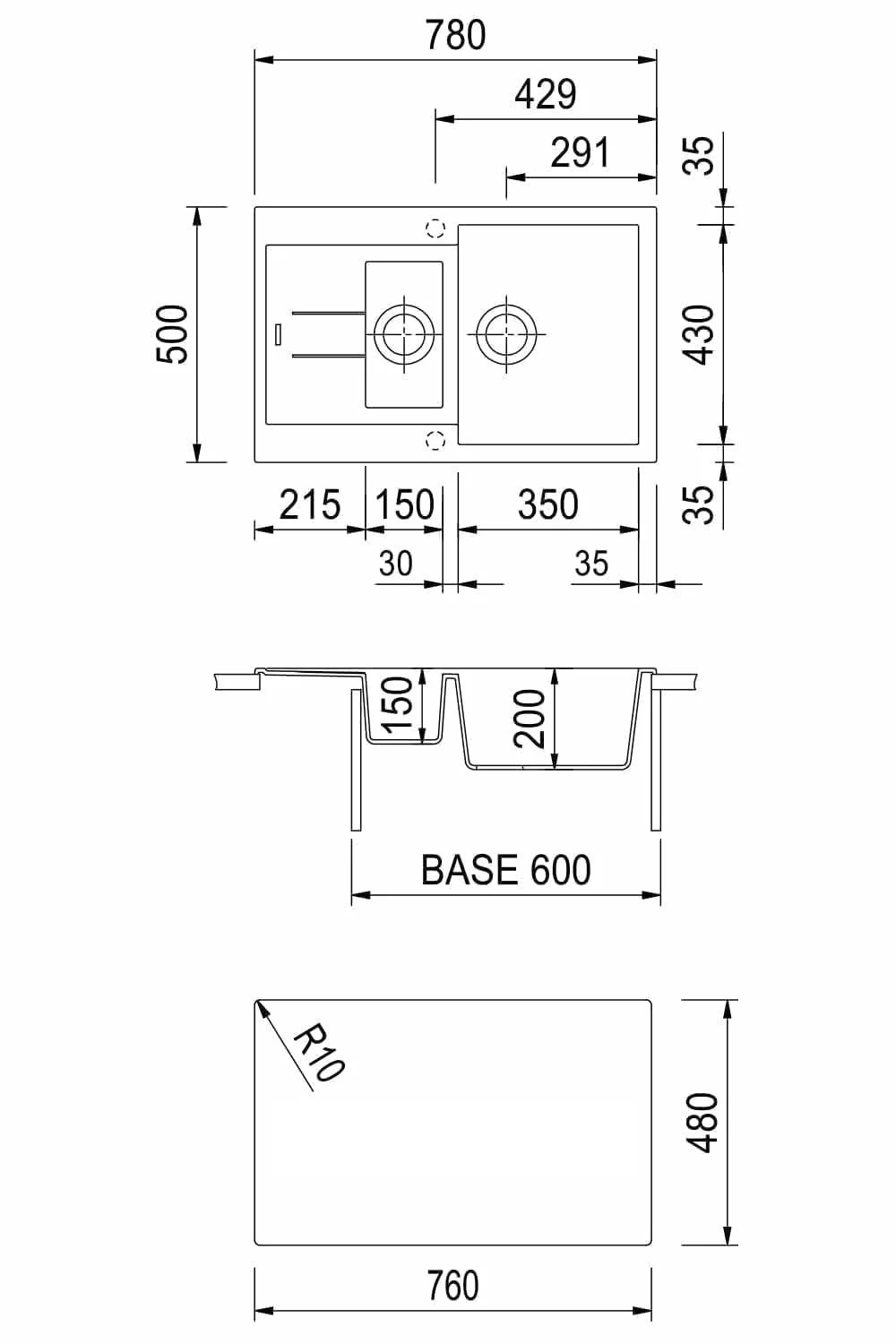 Мойка PLADOS AM7815-70 AMANDA 
