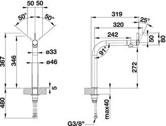 Смеситель BLANCO 518435 BLANCOVONDA 