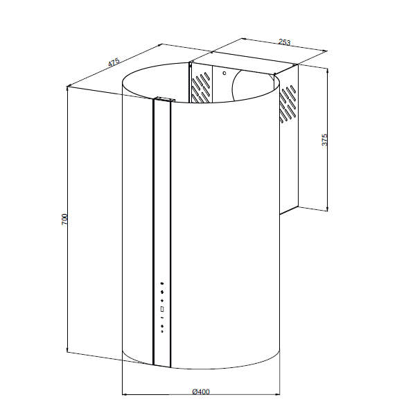 Вытяжка цилиндрическая KUPPERSBERG VORTEX B 