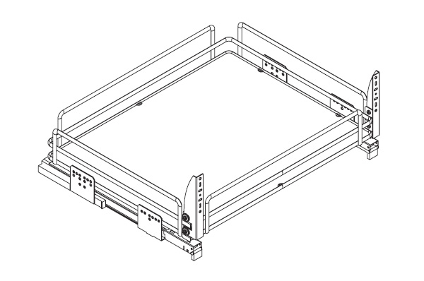 Комплект 2х выдвижных корзин INOXA ELLITE 5202EY/60-45PCCH