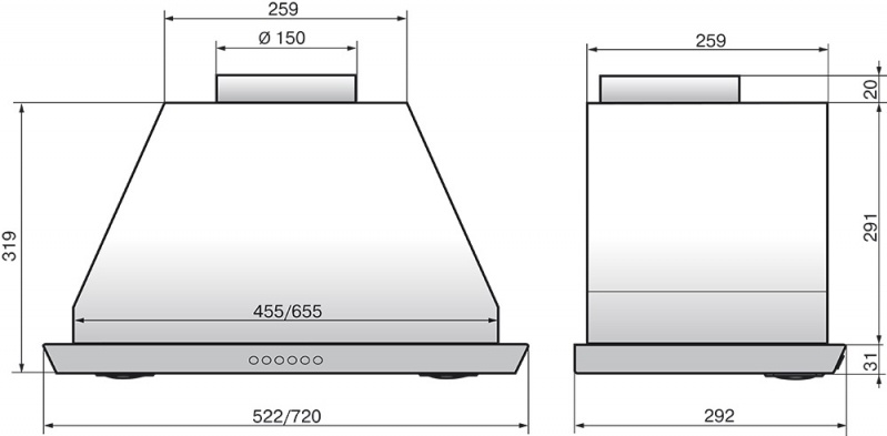 Врезной блок ELIKOR КВ S4 52Н-700-Э4Д