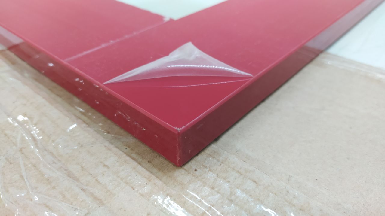 Фасад кухонный со стеклом 72.60 СТ Винный красный (лак)