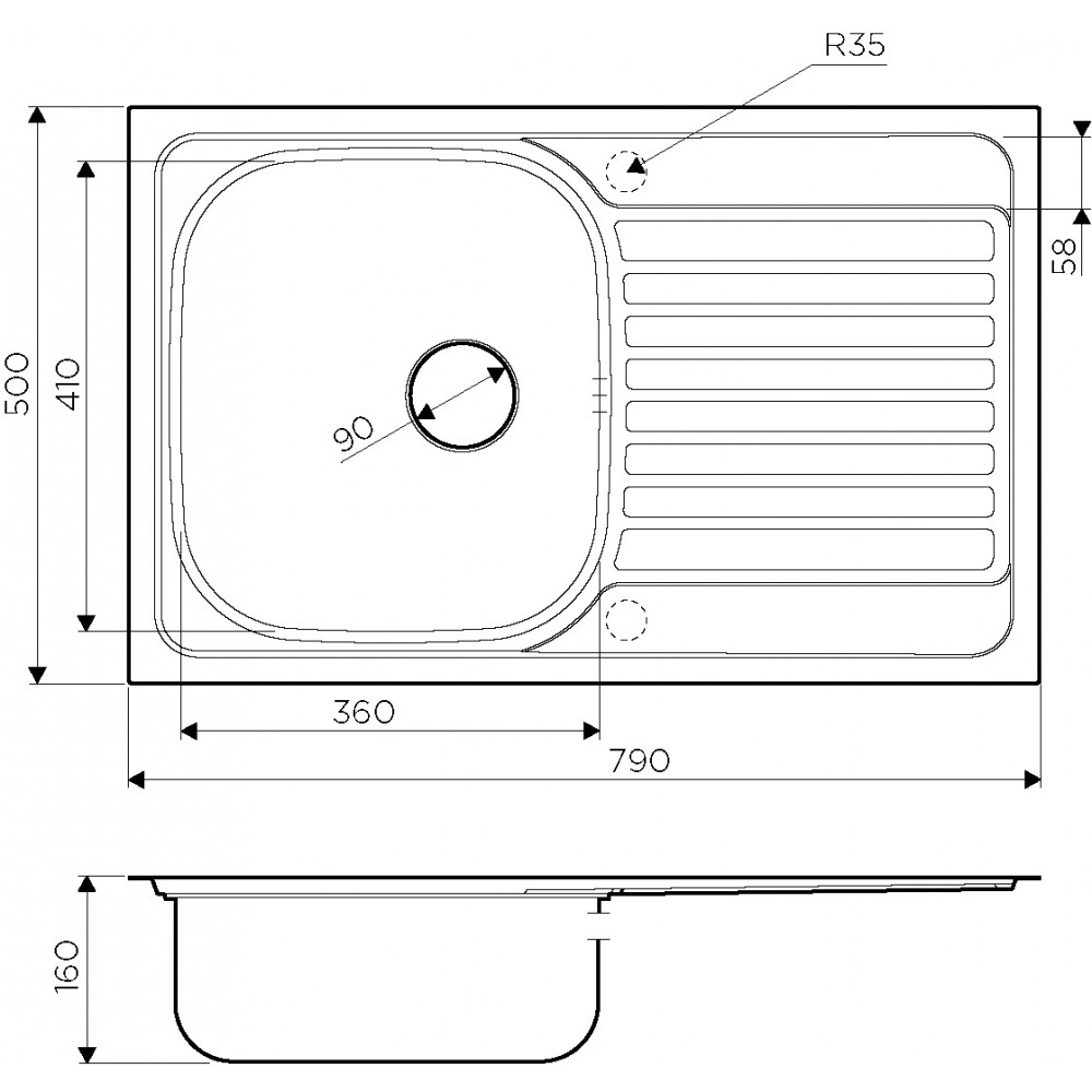 Мойка OMOIKIRI 4993452 Kashiogawa 79-IN 