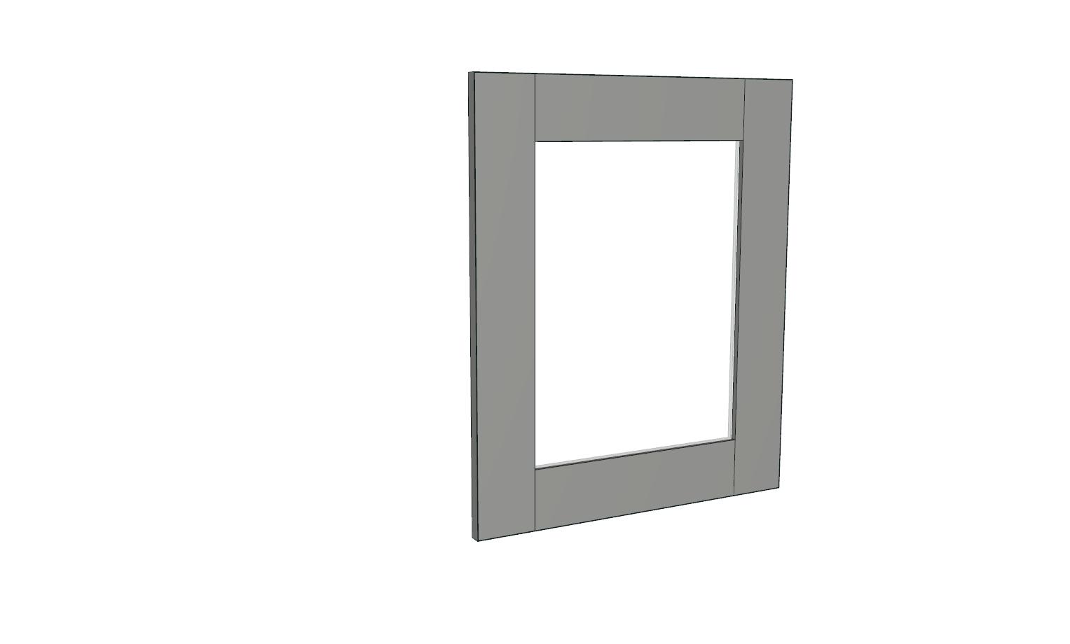 Фасад кухонный со стеклом 72.60 СТ Серый