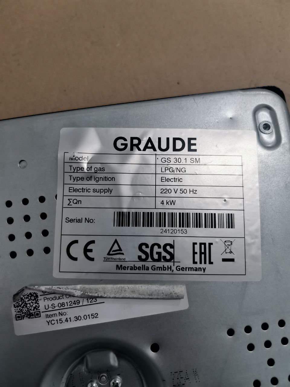 Варочная панель газовая GRAUDE GS 30.1 SM