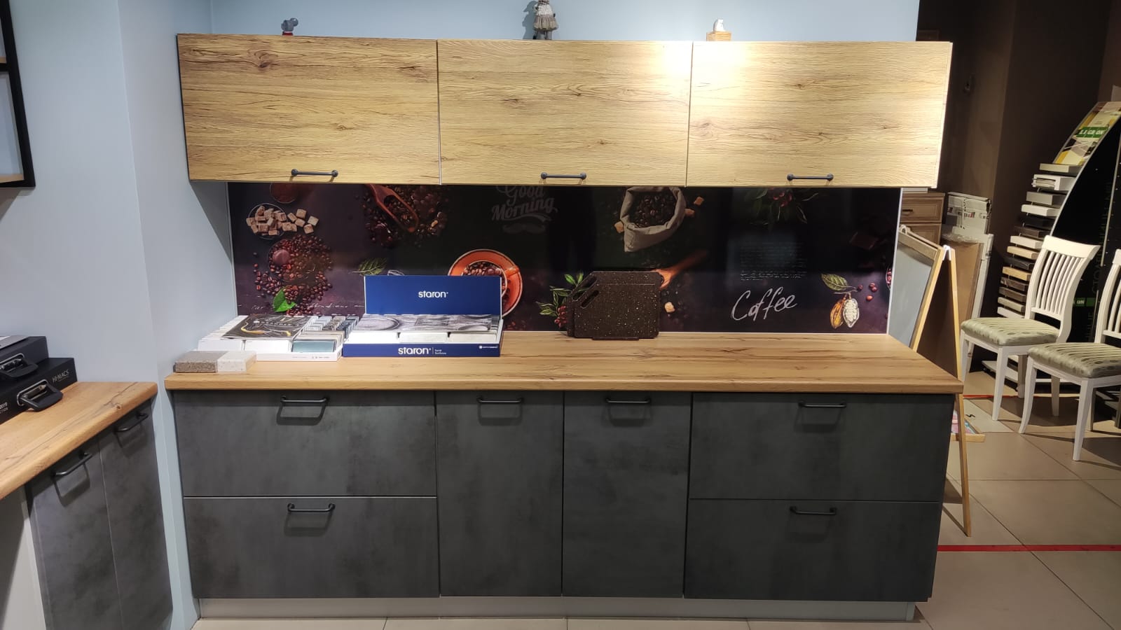 Кухонный гарнитур Лофт (серый)