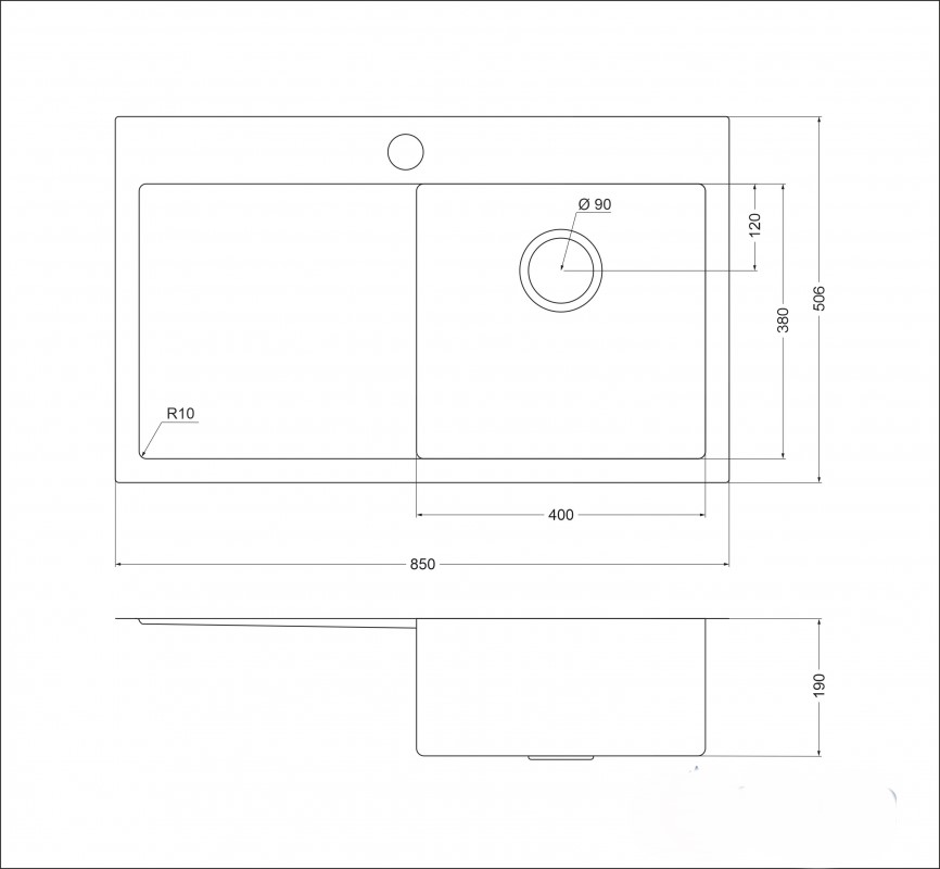 Мойка OULIN OL-FTR102R 