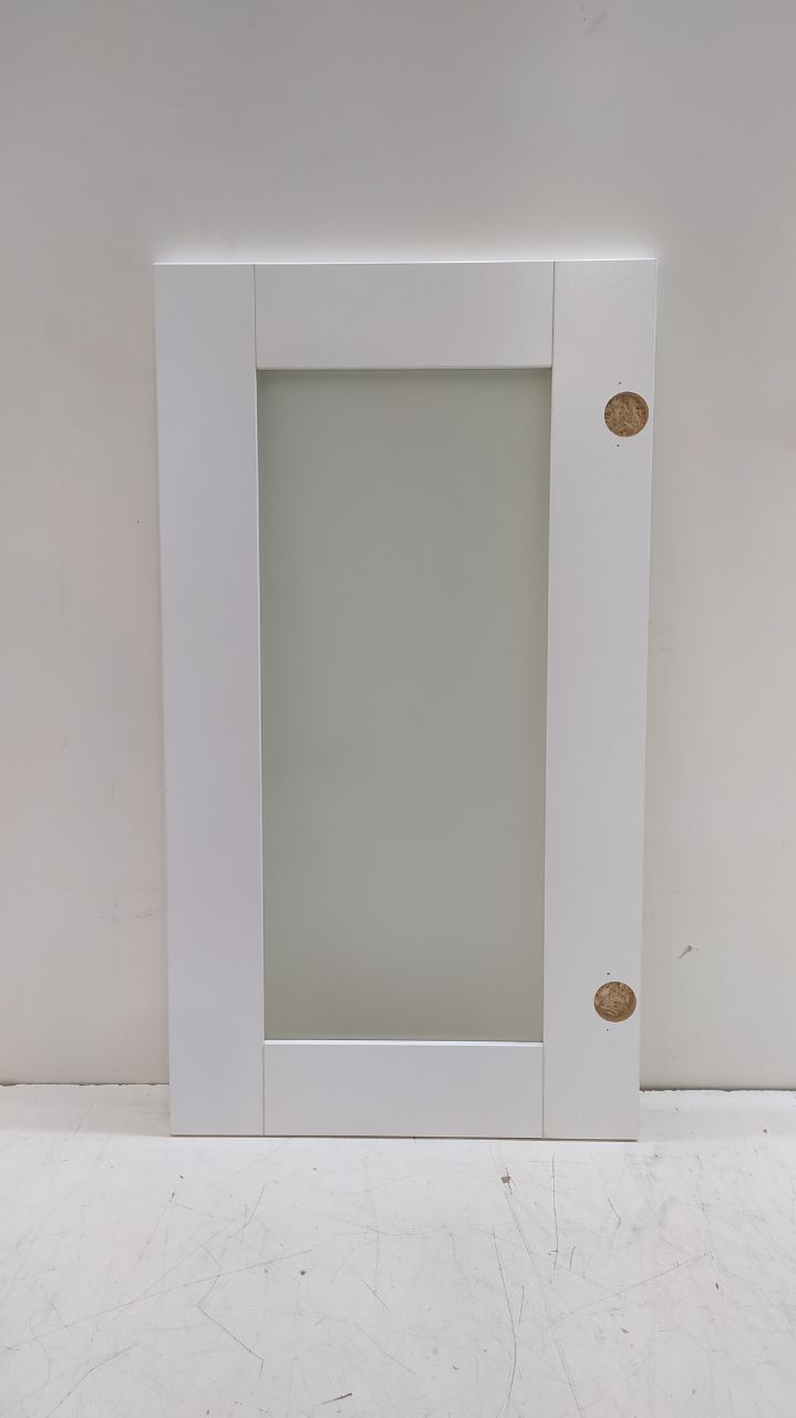 Фасад кухонный со стеклом 72.40 СТ Белый скандинавский (лак)