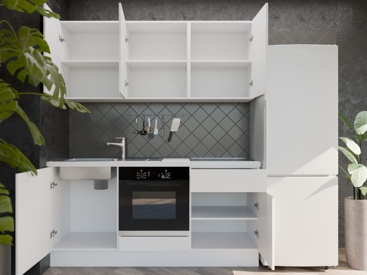 Кухонный гарнитур Tokyo Minimal IIIW