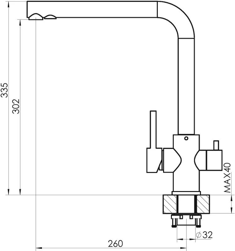 Смеситель FLORENTINA 333.40H.2123.302 Альдо 