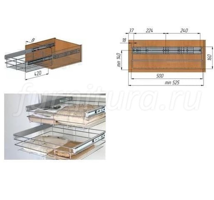 Корзина для белья VIBO AFCF50VG PARTNER 