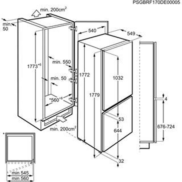 Встраиваемый холодильник ELECTROLUX RNT3LF18S 