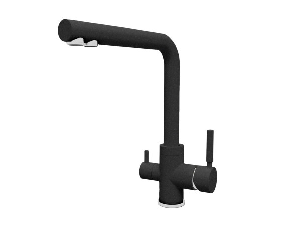 Смеситель 2в1 FLORENTINA 333.40H.2123.102 Альдо Черный 